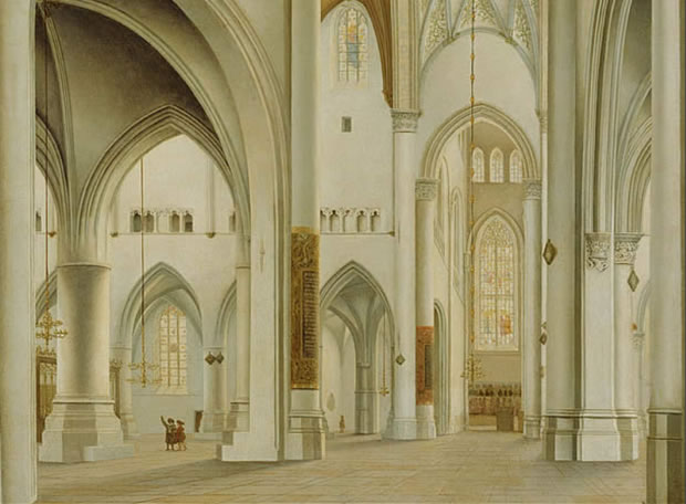 Iglesia de San Bavón de Haarlem - Pieter Janszoon Saenredam 