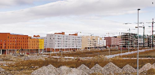 Fachada del conjunto de viviendas de Alcorcón, Tony Diaz 