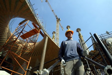 Vista de las obras de la Sagrada Familia. | Joan Manuel Baliellas