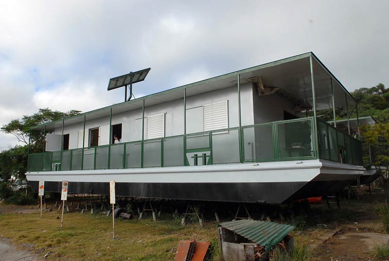 escuelaflotante Las estruturas tienen aula, cocina, baños y sala de maestros. (Foto: Gobierno de Entre Ríos)