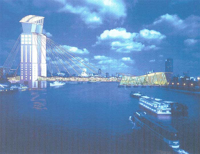 Recreación del puente sobre el Támesis | Colección Antoine Grumbach