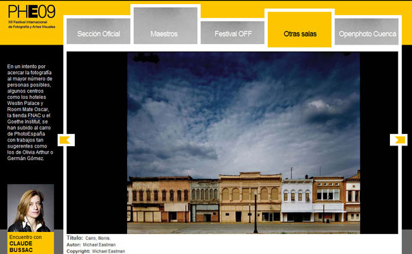 Imagen en la Web de PHotoEspaña - http://especiales.ideal.es/photoespana/salas.html