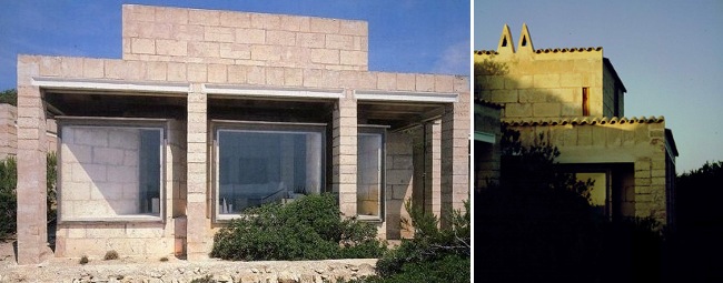 Can Lis, 1971. Portopetro, Santanyí, Mallorca. Arquitecto y promotor Jørn Utzon. Vivienda situada en las inmediaciones de Can Lis.