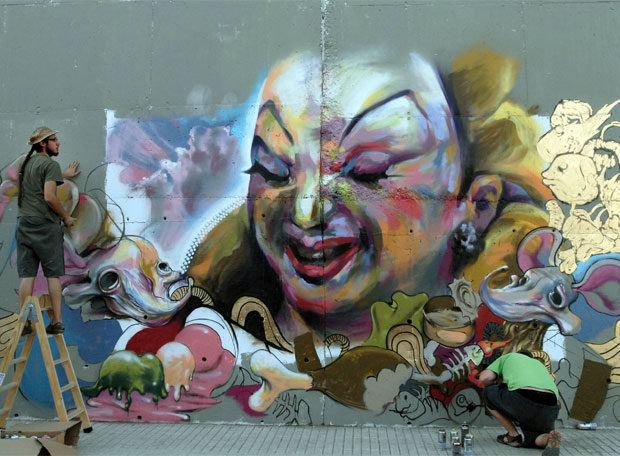 Graffiti basado en Divine, ganador del certamen celebrado en Linares.- JOSÉ MANUEL PEDROSA