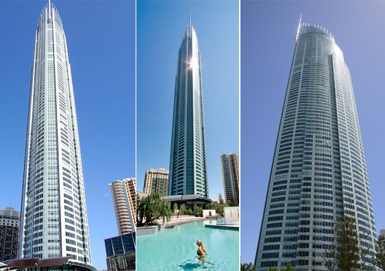 Esta mole de 323 metros de altura y 80 plantas está inspirada en la antorcha de los Juegos Olímpicos de Sydney 2000 y se alzó con el primer premio del Emporis Skyscraper Award en 2005.