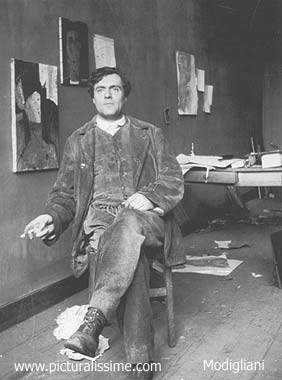 Modigliani en su estudio