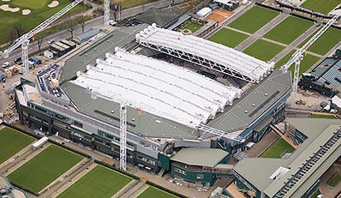 Nueva cubierta Gore Tenara en Wimbledon, diseño de HOK Foto: Gore Tex
