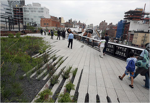 Parque High Line en las alturas de Nueva York