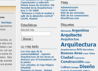 Más de 500.000 hits - hoy