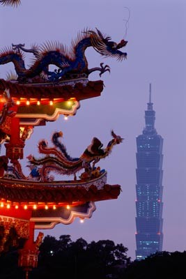 El edificio Taipei 101, 50 metros más alto que las Torres Petronas de Malasia, domina la capital - Foto: CORBIS