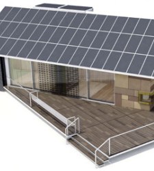 Casa solar que cubre las necesidades energéticas de una familia