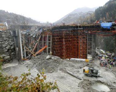 Vista general del túnel andorrano donde este sábado ha tenido lugar el derrumbe.