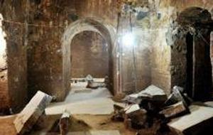 AFP Imagen del interior del mausoleo donde los arqueólogos creen haber encontrado los restos de Cao Cao