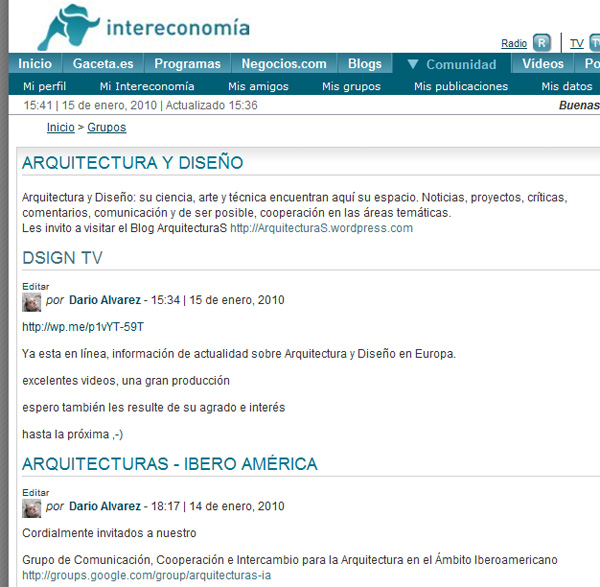 Grupo Arquitectura y Diseño en Gaceta.es