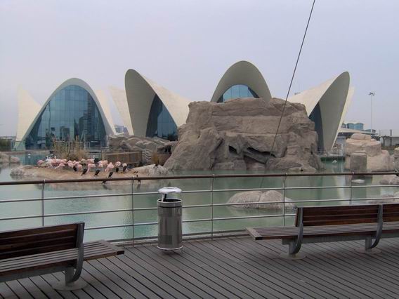 Restaurante del Parque Oceanográfico, Valencia, España. Obra de Félix Candela
