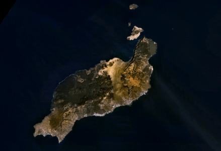 Vista Satelital de Lanzarote - Foto: NASA / Wikimedia Commons