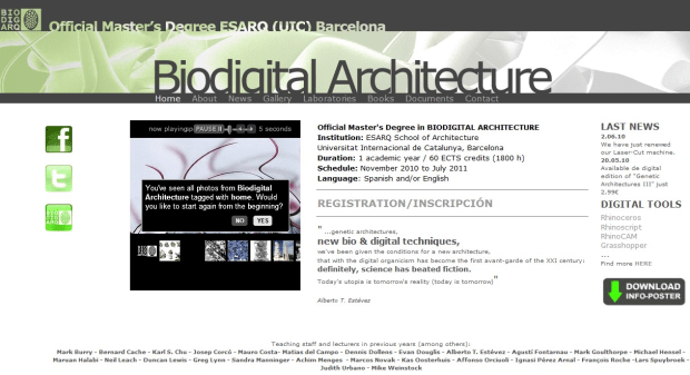 BiodigitalArchitecture Biodigital Architecture Master