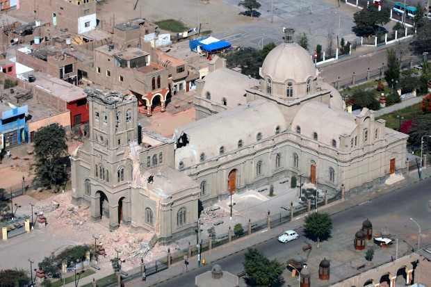 Vista Aérea Santuario Señor de Luren (Ica, Perú)