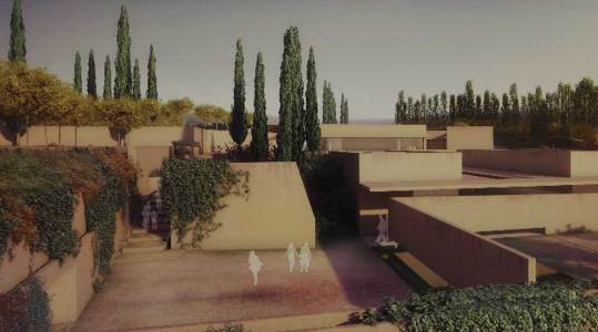 Recreación por ordenador del proyecto Puerta nueva, de Álvaro Siza y Juan Domingo Santos, que ha ganado el concurso internacional de ideas y se construirá en la Alhambra.- ElPais.com