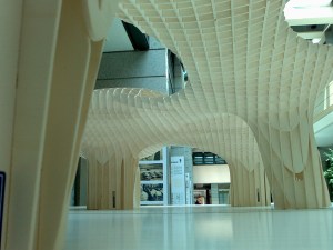 Maqueta del edificio, visto desde su interior. Wikipedia