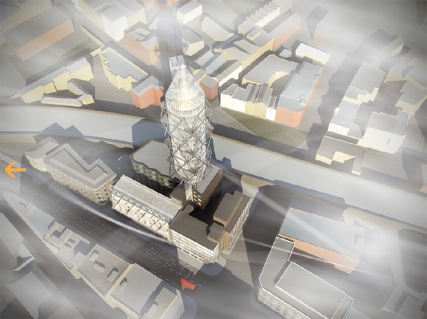 Aerial View, Multi - Purpose Complex "Gagarin Square" in London - Studio 44, San Petersburgo www.studio44.ru