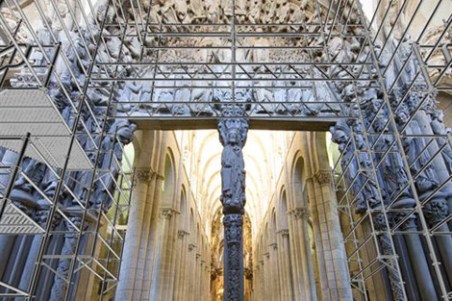 El Pórtico de la Gloria está actualmente cubierto por andamios. | AP - ElMundo.es