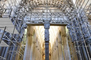 El Pórtico de la Gloria está actualmente cubierto por andamios. | AP - ElMundo.es