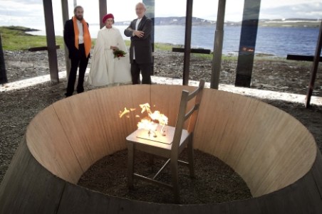 Peter Zumthor junto a la reina de Noruega presentando su último proyecto. | Reuteurs - ElMundo.es