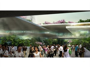 Imagen de uno de los proyectos ganadores "proyecto de renovación para la estación de Hangzhou" - noticias.terra.es 