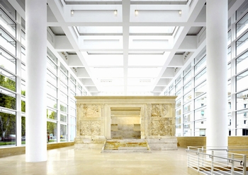 El proyecto del Museo dell'Ara Pacis. ©Roland Halbe www.elporvenir.com.mx