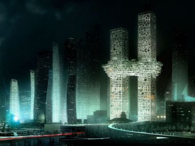 recorta-perfil-Seul-Gentileza-MVRDV_CLAIMA20111214_0241_7 De noche. La nube se recorta contra el perfil urbano de Seúl (Gentileza MVRDV). Arquitectura Clarín.com