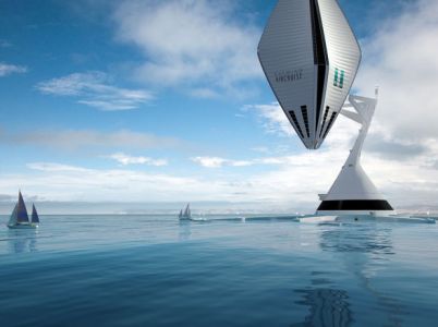 AIRCRUISE. Este proyecto experimental trabajó sobre la idea de un hotel en el aire, un nuevo concepto de transporte. Clarín, Arq - Diseño