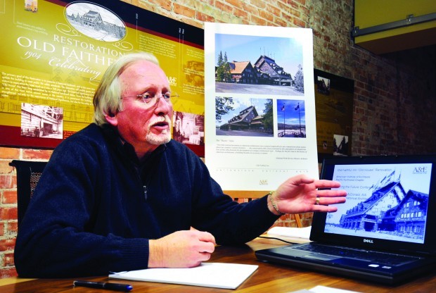 MICHAEL GALLACHER/Missoulian Jim McDonald and his team at A&E Architects of Missoula and Billings have won a historic preservation award from the American Institute of Architects for their part in the $26 million restoration of the Old Faithful Inn, a project spanning five winters.   Read more: http://billingsgazette.com/news/state-and-regional/montana/architect-gets-once-in-a-lifetime-yellowstone-project/article_e1610f0a-5edc-56ff-8027-5f69394f15a2.html#ixzz1jYKkm8UT