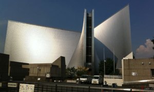 St Mary's Cathedral, Kenzo Tange. Photograph: vlayusuke on Flickr/some rights reserved 
