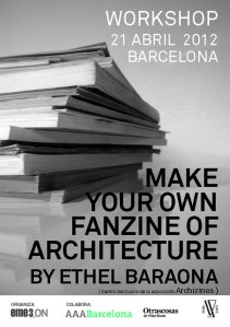 Cartel del Workshop "Make your own Architecture Fanzine" - Eme3_ON