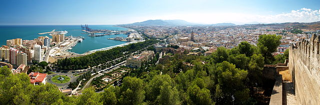 Panoramic view of Málaga from Gibralfaro - Wikipedia