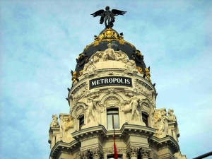 Cúpula del Edificio Metrópolis, Gran Vía con Calle de Alcalá, Madrid. Foto: Darío Álvarez, 2011