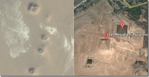 Las pirámides encontradas en Google Earth