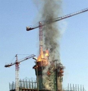 Intereconomia.com, Incendio fortuito en la nueva sede del BBVA en Madrid