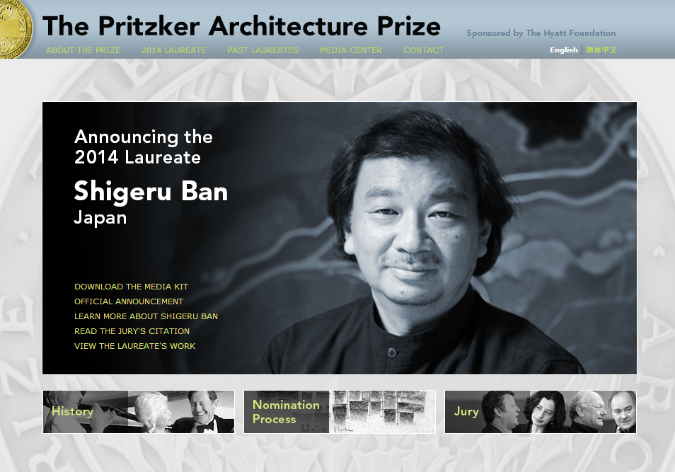 Shigeru Ban, de Japón, Premio Pritzker 2014 | The Pritzker Architecture Prize