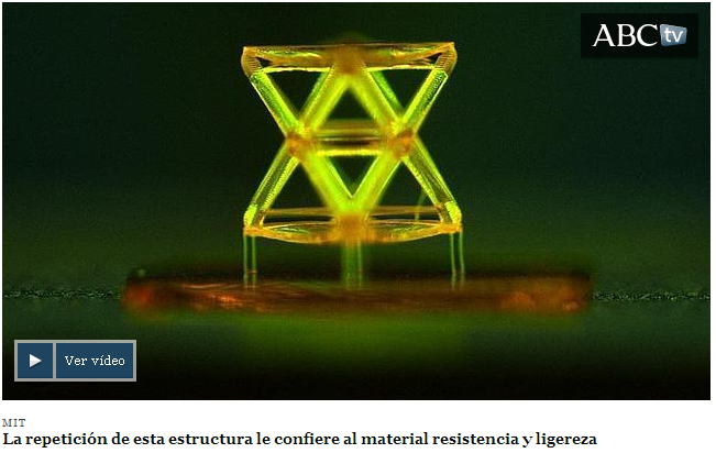 Desarrollan un material «tallado» con la luz que soporta 160.000 veces su peso - ABC.es